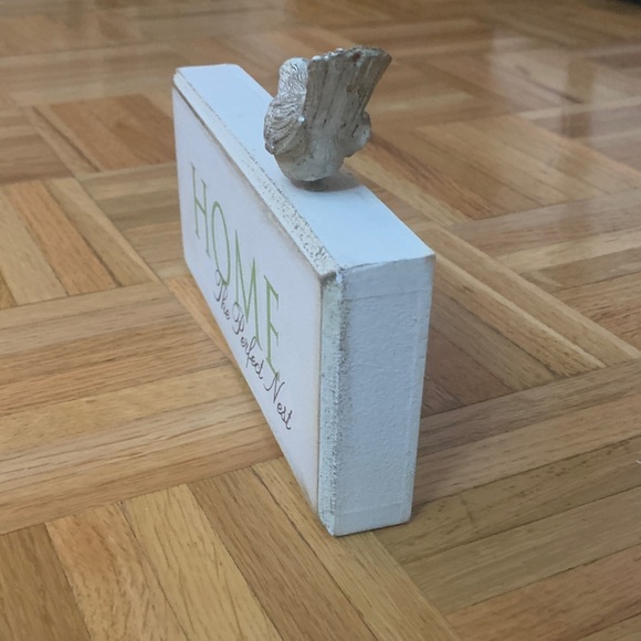 8.5” x 3.5” x 1” Decorative Home Sign with Bird Accent - Picture 3 of 6